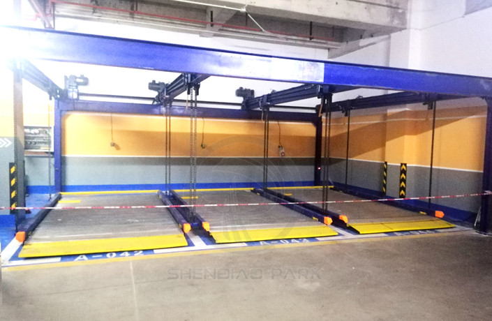 地下兩層立體機(jī)械車位-簡易升降式